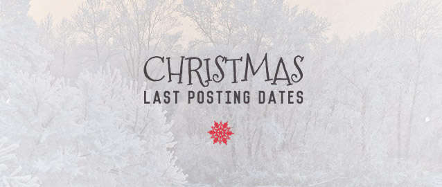 Christmas Posting Dates 2013