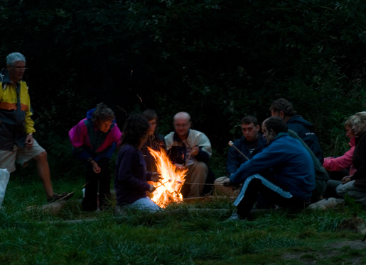 Enjoying Smores